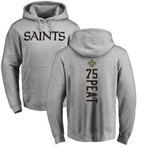 Men New Orleans Saints Ash Andrus Peat Backer NFL Football 75 Pullover Hoodie Sweatshirts